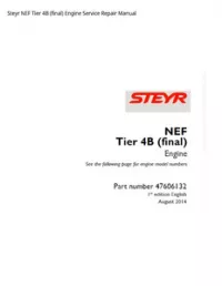 Steyr NEF Tier 4B (final) Engine Service Repair Manual preview