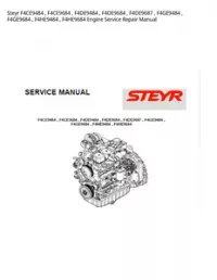 Steyr F4CE9484   F4CE9684   F4DE9484   F4DE9684   F4DE9687   F4GE9484   F4GE9684   F4HE9484   F4HE9684 Engine Service Repair Manual preview
