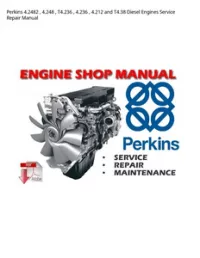 Perkins 4.2482   4.248   T4.236   4.236   4.212 and T4.38 Diesel Engines Service Repair Manual preview