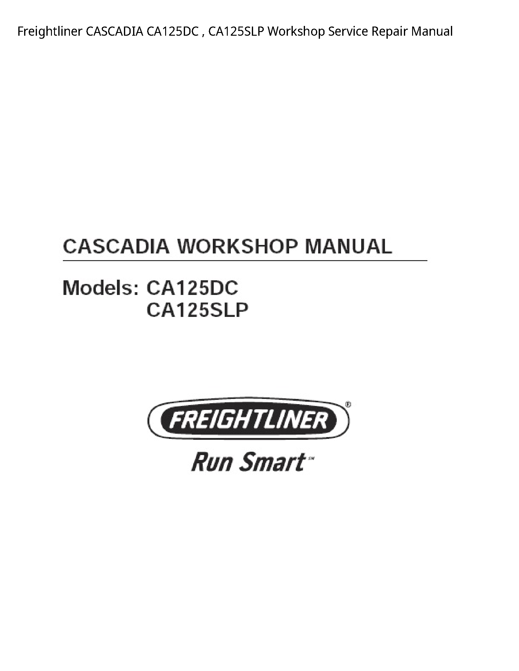 Freightliner CA125DC CASCADIA manual