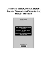 John Deere 5083EN, 5093EN, 5101EN Tractors Diagnostic and Tests Service Manual - TM112619 preview