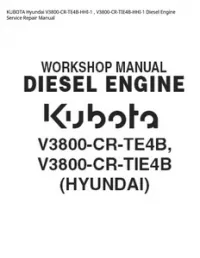 KUBOTA Hyundai V3800-CR-TE4B-HHI-1   V3800-CR-TIE4B-HHI-1 Diesel Engine Service Repair Manual preview