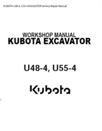 KUBOTA U48-4  U55-4 EXCAVATOR Service Repair Manual preview