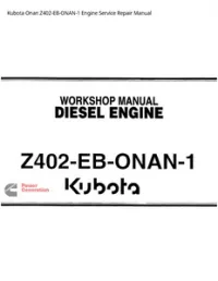 Kubota Onan Z402-EB-ONAN-1 Engine Service Repair Manual preview