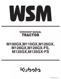 Kubota M100GX   M110GX   M126GX   M128GX   M128GX-FS   M135GX   M135GX-FS Tractors Service Repair Manual preview