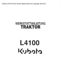 Kubota L4100 Tractor Service Repair Manual ( Language: - German preview
