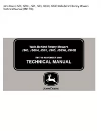 John Deere JS60  JS60H  JS61  JS63  JS63H  JS63E Walk-Behind Rotary Mowers Technical Manual - TM1710 preview