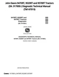 John Deere 9470RT  9520RT and 9570RT Tractors (SN. 917000-) Diagnostic Technical Manual - TM147019 preview