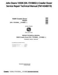 John Deere 1050K (SN. F318802-) Crawler Dozer Service Repair Technical Manual - TM14348X19 preview