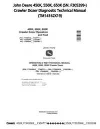 John Deere 450K  550K  650K (SN. F305399-) Crawler Dozer Diagnostic Technical Manual - TM14162X19 preview