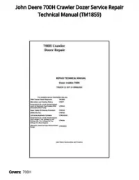 John Deere 700H Crawler Dozer Service Repair Technical Manual - TM1859 preview