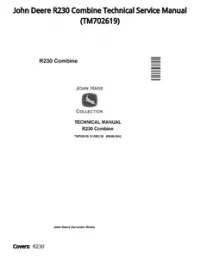 John Deere R230 Combine Technical Service Manual - TM702619 preview