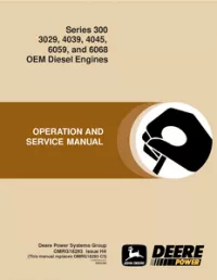 John Deere Series 300 3029 4039 4045 6059 6068 OEM Diesel Engines - OMRG18293 preview