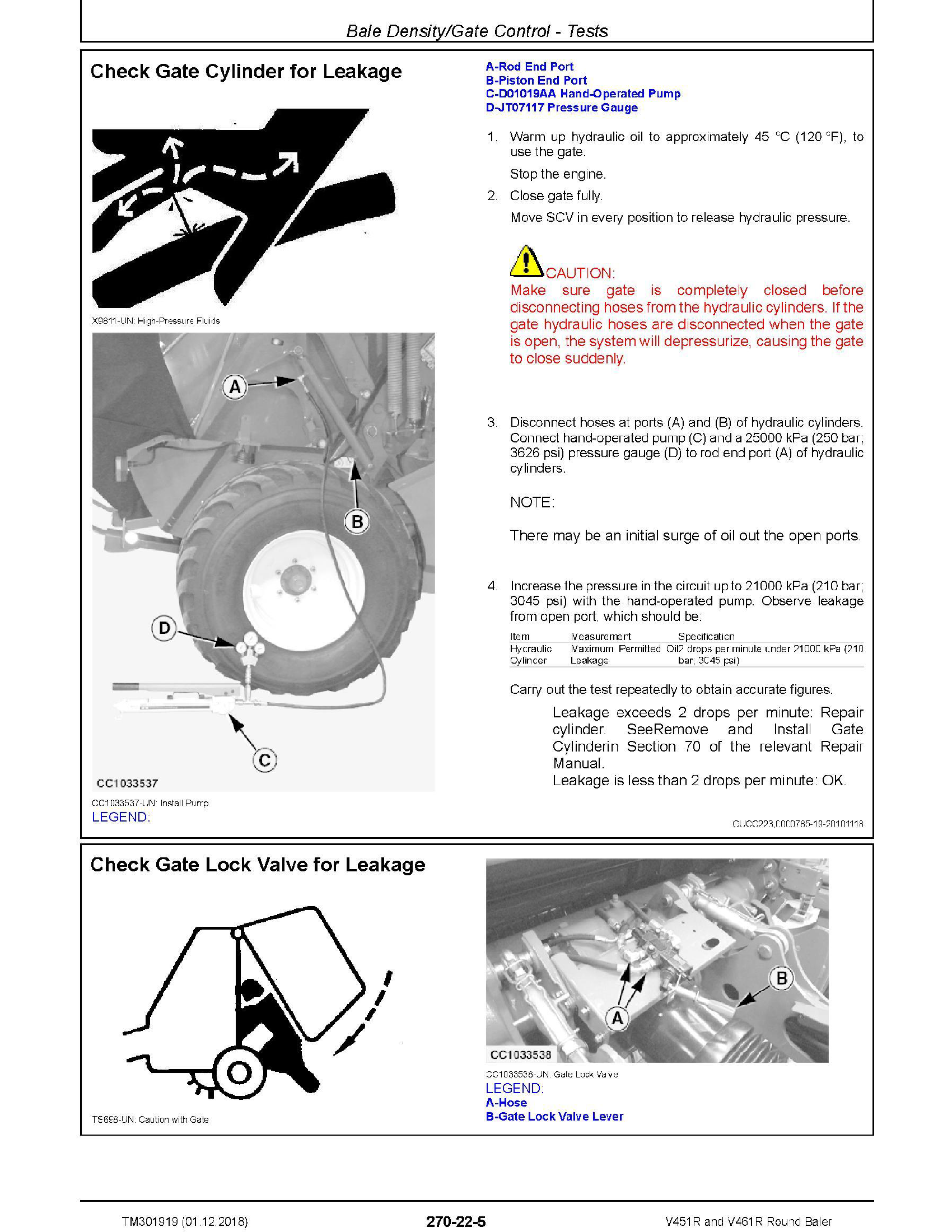 John Deere V461R manual pdf