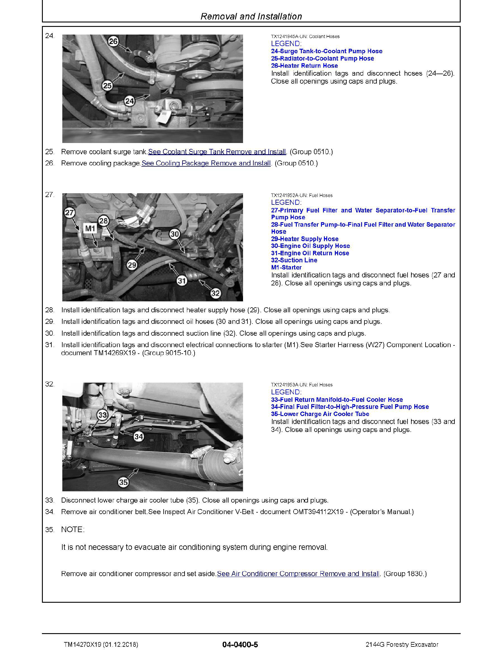 John Deere E260LC manual