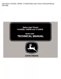 John Deere 14.542GS  1642HS  17.542HS Sabre Lawn Tractor Technical Manual - TM1948 preview