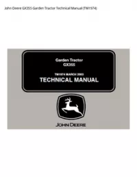 John Deere GX355 Garden Tractor Technical Manual - TM1974 preview