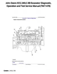 John Deere XCG 240LC-8B Excavator Diagnostic  Operation and Test Service Manual - TM11478 preview