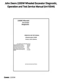 John Deere 220DW Wheeled Excavator Diagnostic  Operation and Test Service Manual - tm10544 preview