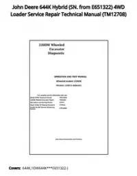 John Deere 644K Hybrid (SN. from E651322) 4WD Loader Service Repair Technical Manual - TM12708 preview