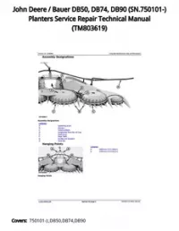 John Deere / Bauer DB50  DB74  DB90 (SN.750101-) Planters Service Repair Technical Manual - TM803619 preview