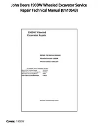 John Deere 190DW Wheeled Excavator Service Repair Technical Manual - tm10543 preview