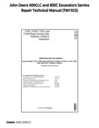 John Deere 600CLC and 800C Excavators Service Repair Technical Manual - TM1923 preview