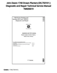 John Deere 1740 Drawn Planters (SN.750101-) Diagnostic and Repair Technical Service Manual TM606619 preview