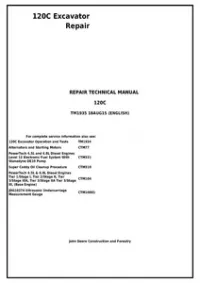 John Deere 120C Excavator Service Repair Manual - TM1935 preview