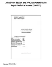 John Deere 330CLC and 370C Excavator Service Repair Technical Manual - TM1927 preview