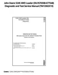 John Deere 524K 4WD Loader (SN.F670308-677548) Diagnostic and Test Service Manual - TM13362X19 preview