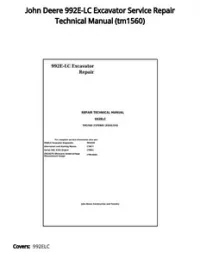John Deere 992E-LC Excavator Service Repair Technical Manual - tm1560 preview