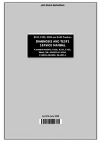 John Deere 8100  8200  8300  8400 Tractors Diagnosis and Tests Service Manual - tm1576 preview