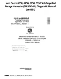 John Deere 6650  6750  6850  6950 Self-Propelled Forage Harvester (SN.504341-) Diagnostic Manual - tm4631 preview
