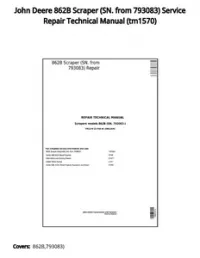 John Deere 862B Scraper (SN. from 793083) Service Repair Technical Manual - tm1570 preview