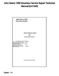 John Deere 190E Excavator Service Repair Technical Manual - tm1540 preview