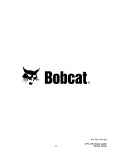 Bobcat S185 Turbo Skid Steer Loader service manual