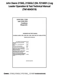 John Deere 2156G  2156GLC (SN. F216001-) Log Loader Operation & Test Technical Manual - TM14045X19 preview