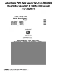John Deere 724K 4WD Loader (SN.from F658297) Diagnostic  Operation & Test Service Manual - TM13054X19 preview