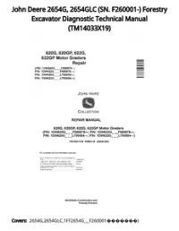 John Deere 2654G  2654GLC (SN. F260001-) Forestry Excavator Diagnostic Technical Manual - TM14033X19 preview