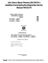 John Deere /Bauer Planters (SN.755101-) SeedStar Frame Hydraulics Diagnostics Service Manual TM132119 preview