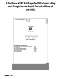 John Deere 4995 Self-Propelled Windrowers Hay and Forage Service Repair Technical Manual - tm2035 preview