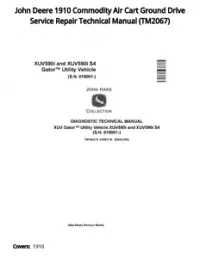 John Deere 1910 Commodity Air Cart Ground Drive Service Repair Technical Manual - TM2067 preview