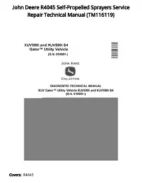 John Deere R4045 Self-Propelled Sprayers Service Repair Technical Manual - TM116119 preview