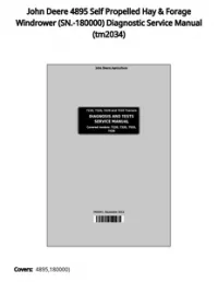 John Deere 4895 Self Propelled Hay & Forage Windrower (SN.-180000) Diagnostic Service Manual - tm2034 preview