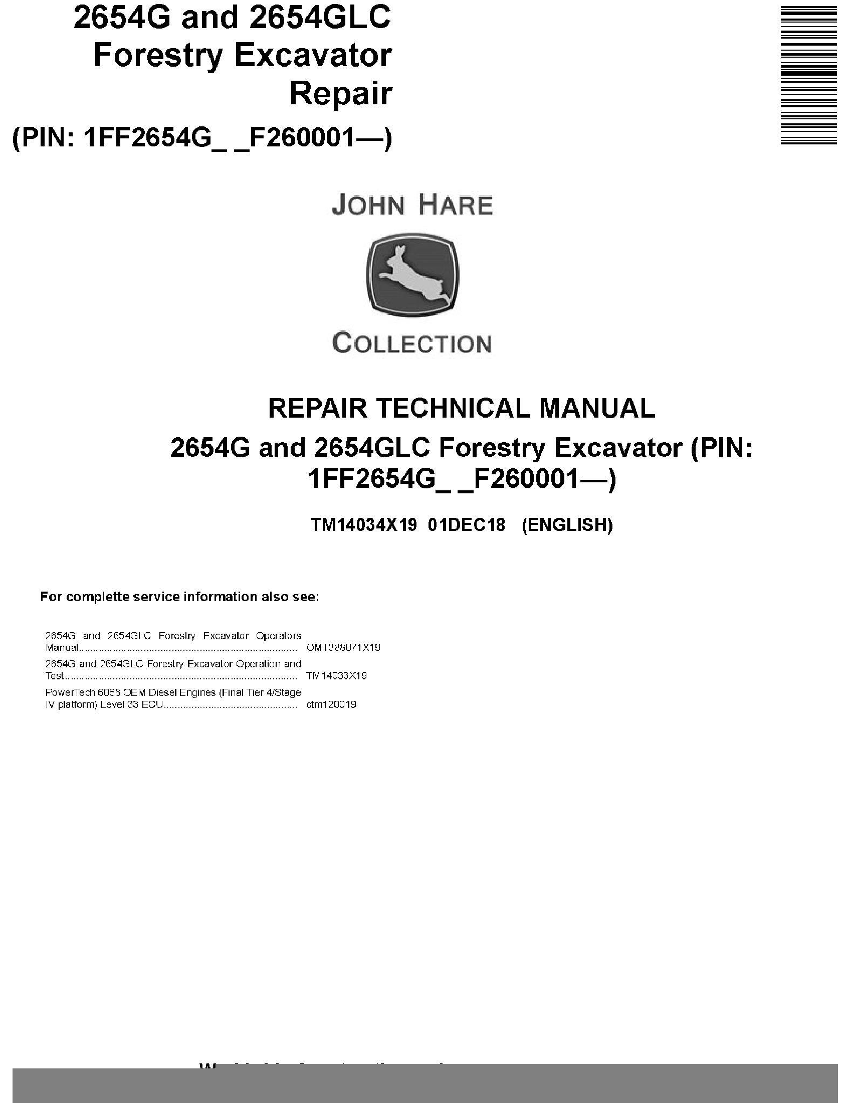 John Deere 690E LC Excavator Technical Repair manual