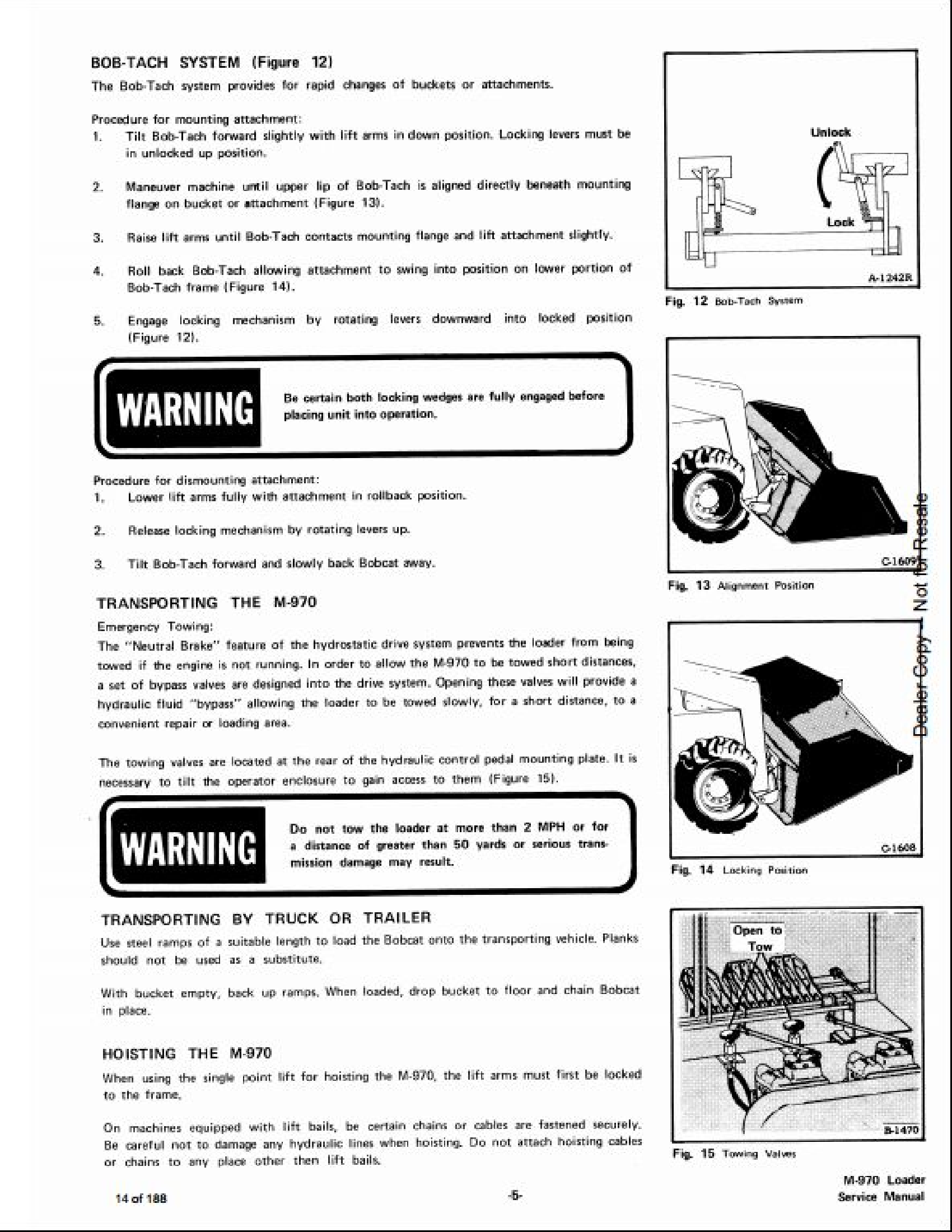 Bobcat 653 Skid Steer Loader manual