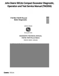 John Deere 50Czts Compact Excavator Diagnostic  Operation and Test Service Manual - TM2056 preview