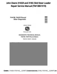 John Deere 316GR and 318G Skid Steer Loader Repair Service Manual - TM13861X19 preview