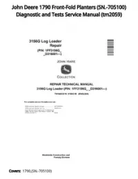 John Deere 1790 Front-Fold Planters (SN.-705100) Diagnostic and Tests Service Manual - tm2059 preview